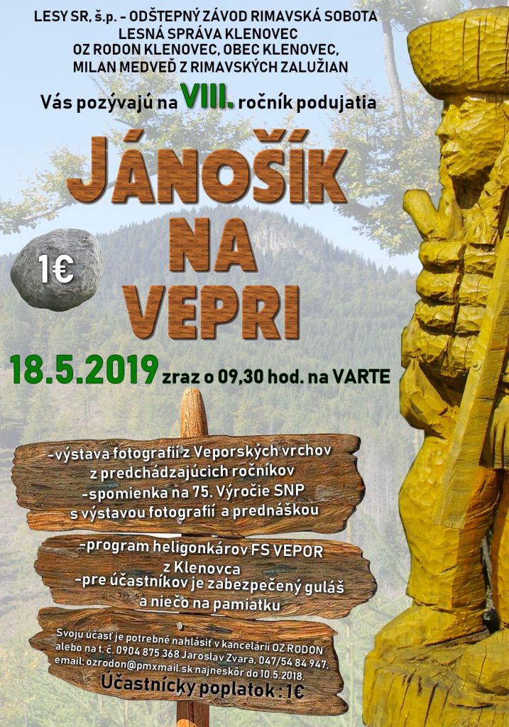 plagát Jánošík na Vepri 2019