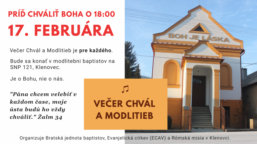večer chvál a modlitieb