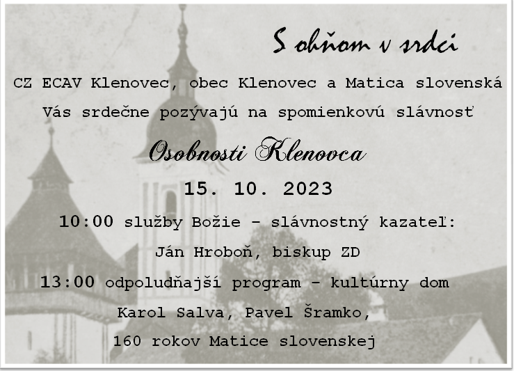 S ohňom v srdci - spomienková slávnosť